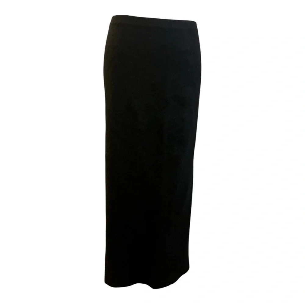 Jones & Co. Black‎ Wool Blend Long Skirt | Size M | Classic Midi